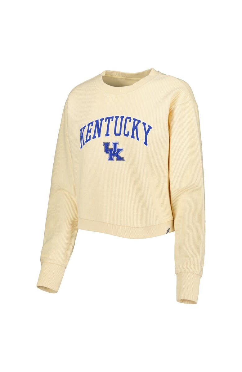 LEAGUE COLLEGIATE WEAR Women's League Collegiate Wear Cream Kentucky Wildcats Classic Campus Corded Timber Sweatshirt, Alternate, color, 