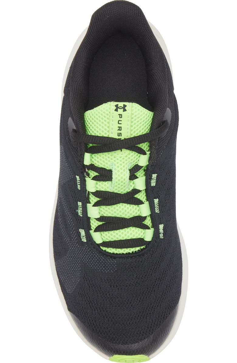 Under Armour Kids' Pursuit 4 Running Sneaker, Alternate, color, Black