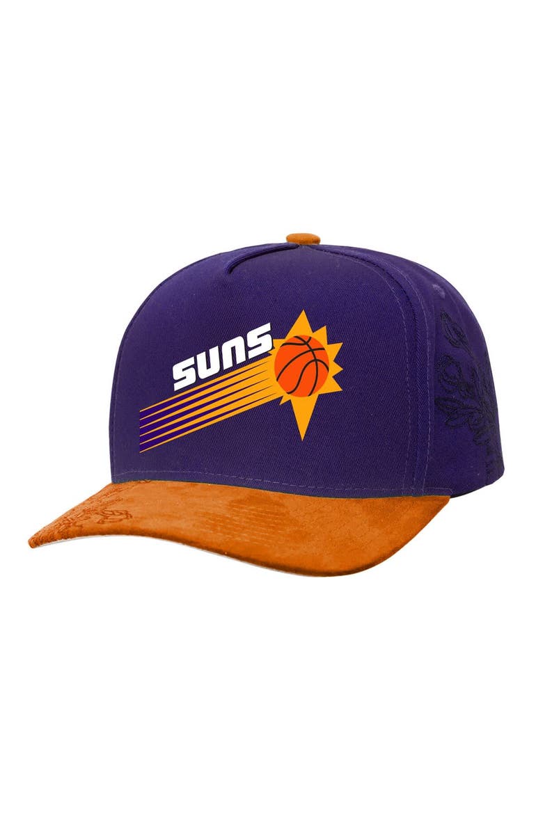 Men's Mitchell & Ness  Purple/Orange Phoenix Suns May Flowers Adjustable Hat, Main, color, Purple