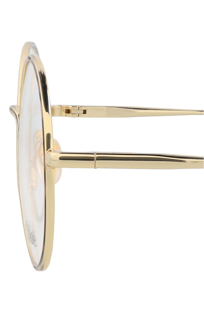 Chloé 53mm Round Optical Glasses, Alternate, color, Gold Gold Transparent