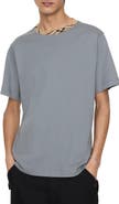 Burberry Check Trim Cotton T-shirt