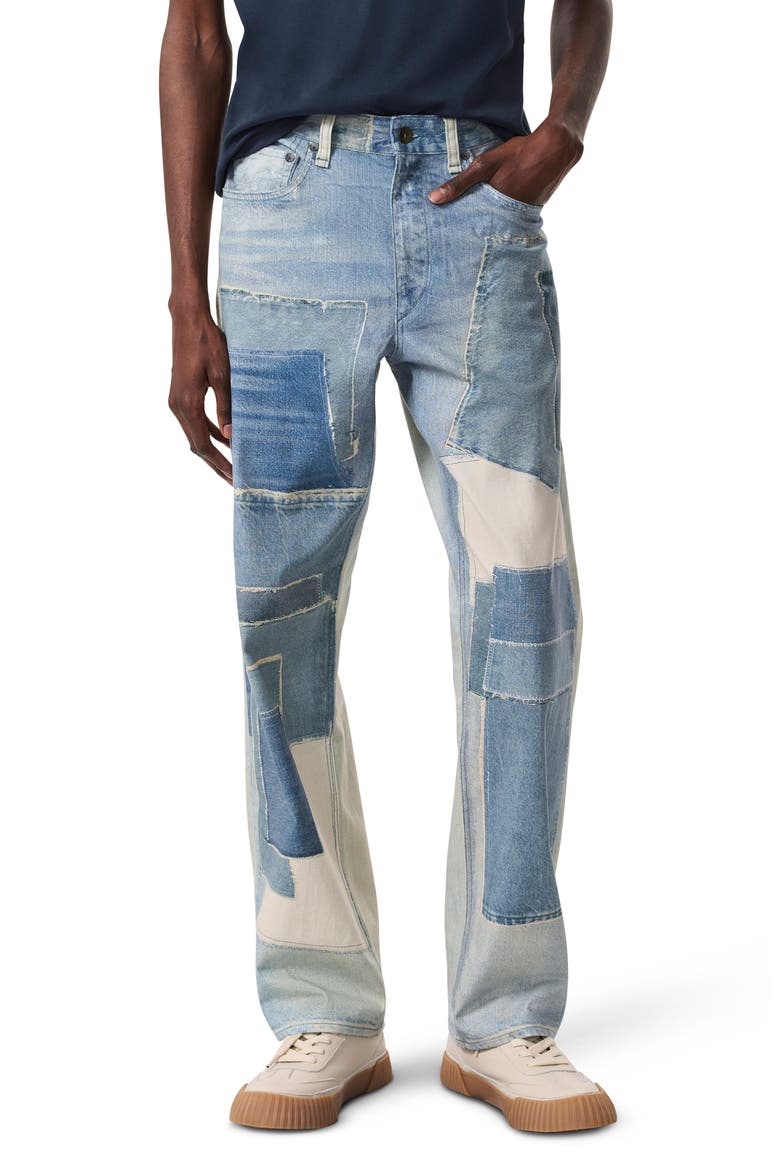 rb Miramar Fit 4 Canvas Straight Leg Jeans, Main, color, PATCHWORK