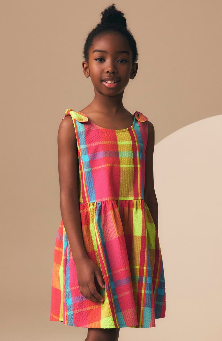 NEXT Kids' Rainbow Check Romper, Alternate, color, Multi