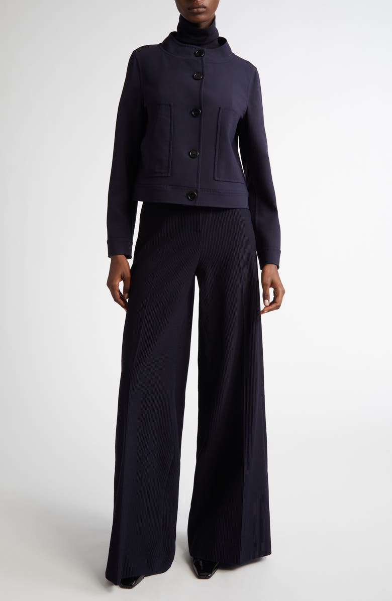 Max Mara Lamine Stretch Virgin Wool Jacket, Alternate, color, Ultramarine