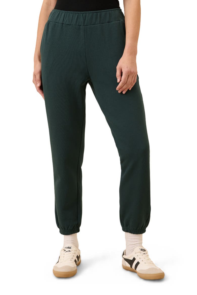 Organic Brushed Fleece Sweatpant, Alternate, color, Dark Spruce