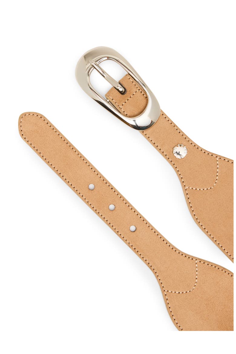 Faux Suede Stretch Belt, Alternate, color, TAN