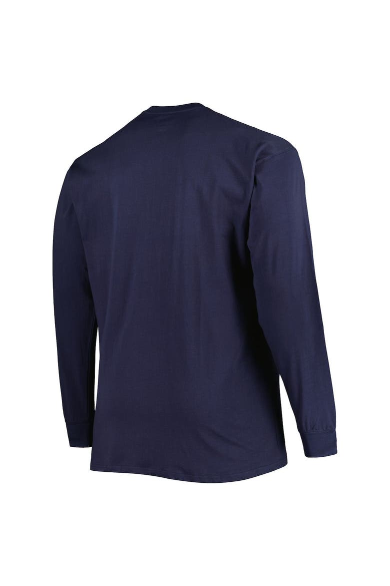 Men's Navy Detroit Tigers Big & Tall Long Sleeve T-Shirt, Alternate, color, Navy
