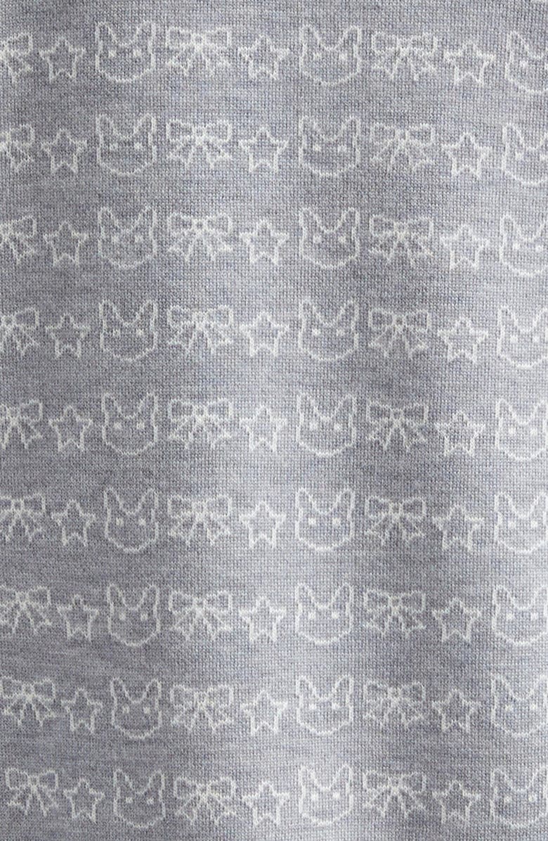 Sandy Liang Woods Merino Wool Polo Sweater, Alternate, color, Heather Grey