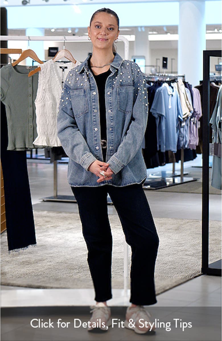 Delilah Imitation Pearl & Rhinestone Denim Jacket, sales video thumbnail