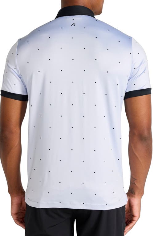 Redvanly Ramey Dot Print Performance Golf Polo In Blue Lavender