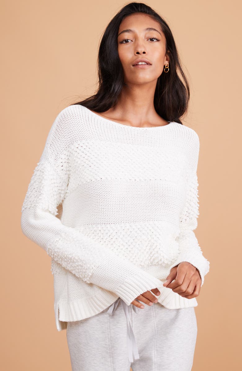 Lou & Grey Loop Stripe  Sweater, Alternate, color, 