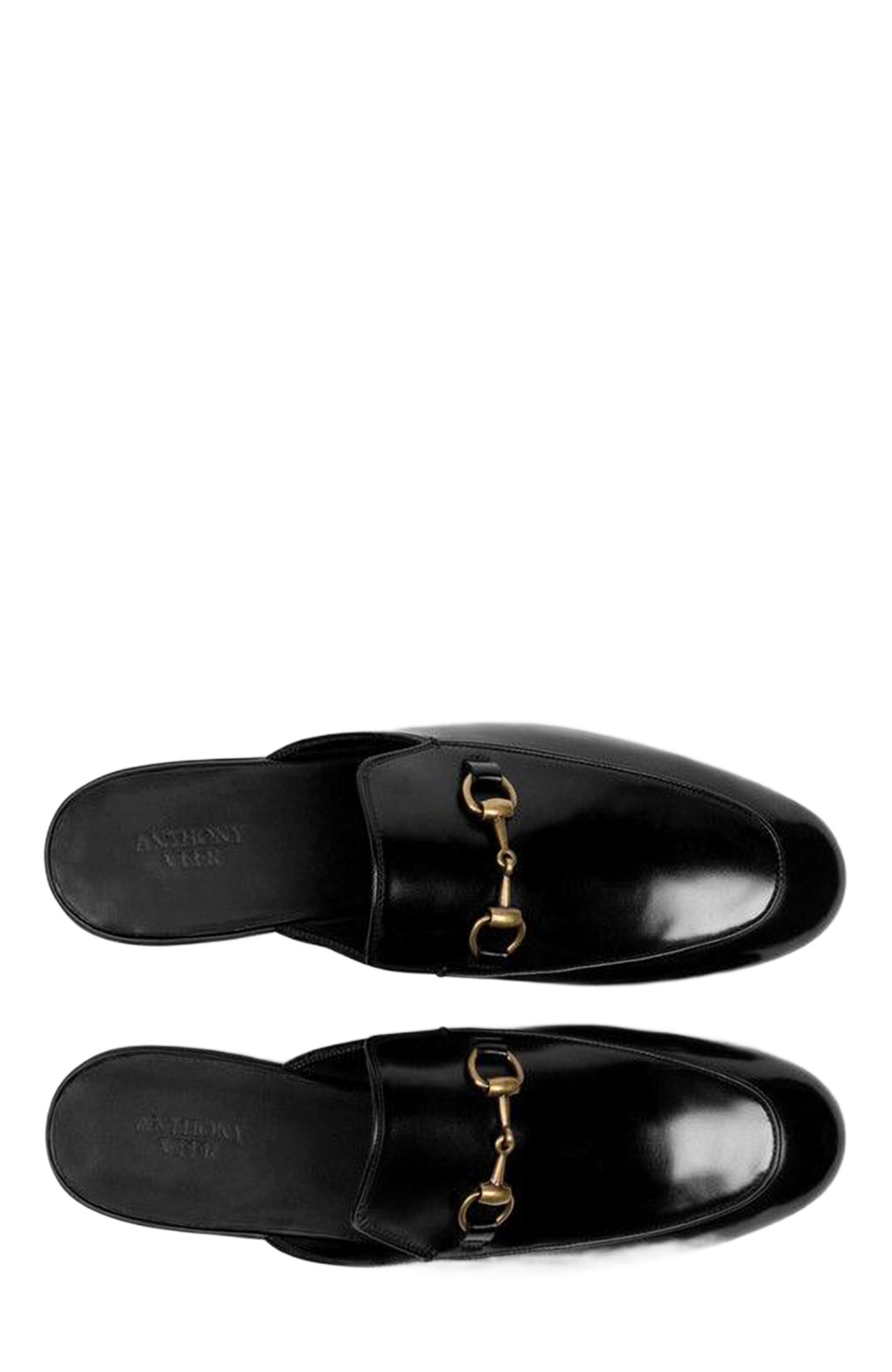 Anthony Veer Milano Horsebit Mule, Alternate, color, Obsidian Black