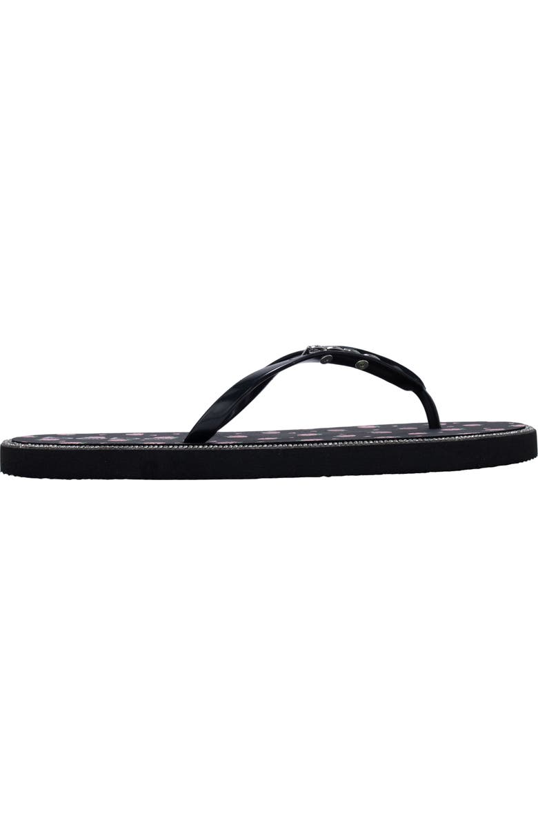bebe Peach Flip Flop, Alternate, color, Black