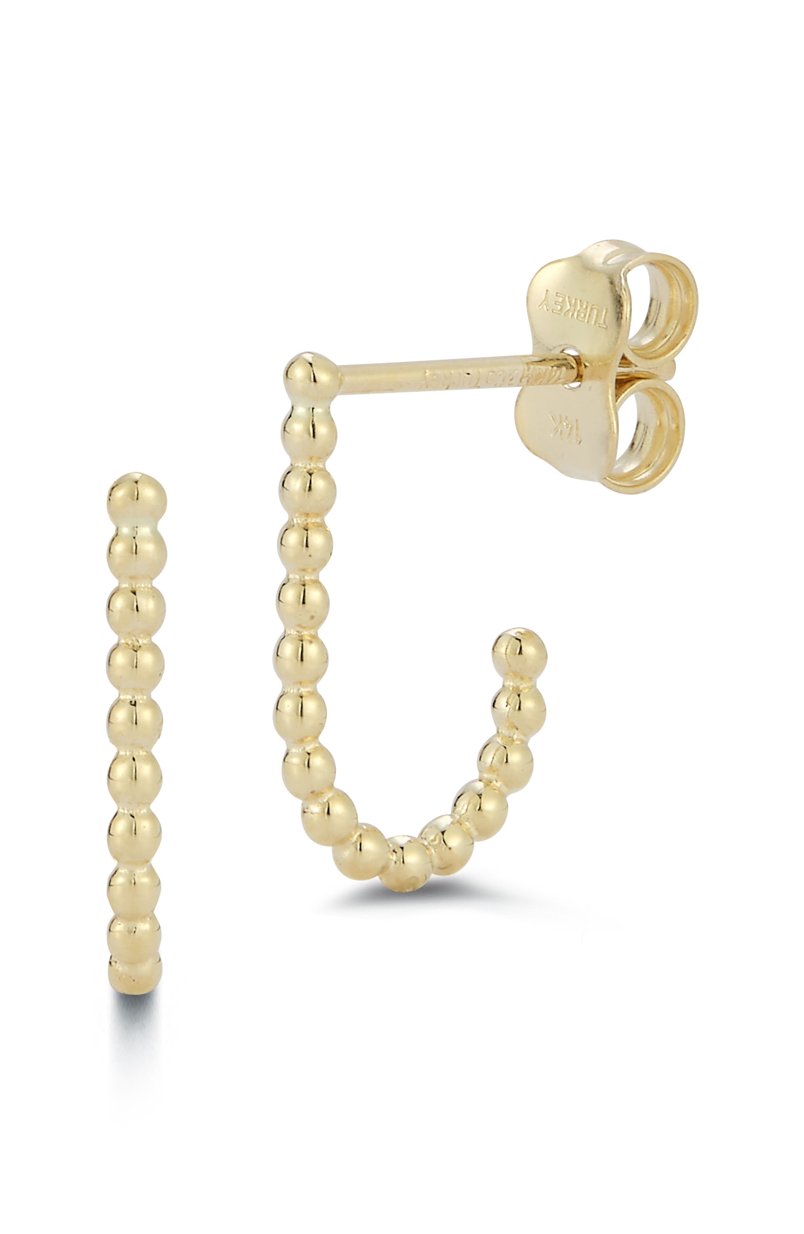 Ember Fine Jewelry Beaded 'J' Earrings