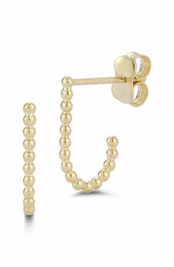 Ember Fine Jewelry Beaded 'J' Earrings