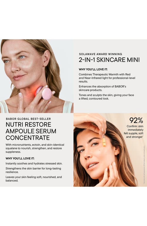 Babor X Solawave Skin Care & 2-in-1 Device Set (nordstrom Exclusive) $354 Value In Transparent
