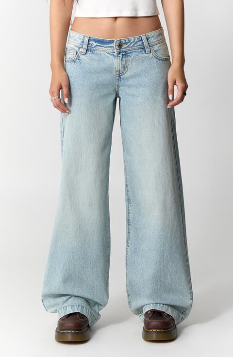 Kaia Low Rise Baggy Wide Leg Jeans