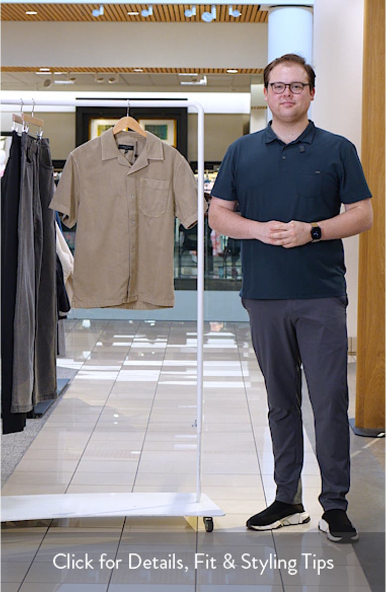 Resort Short Sleeve Denim Button-Up Shirt, sales video thumbnail