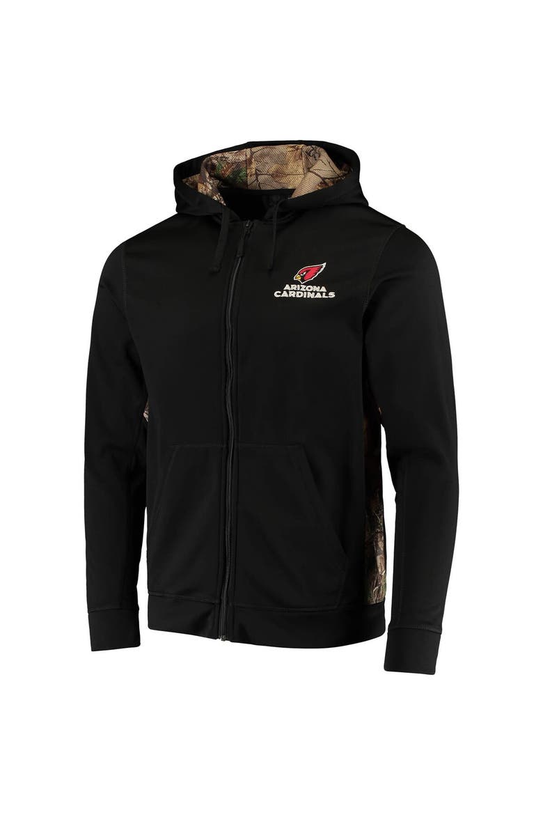 Men's Dunbrooke Black/Realtree Camo Arizona Cardinals Decoy Tech Fleece Full-Zip Hoodie, Alternate, color, Black