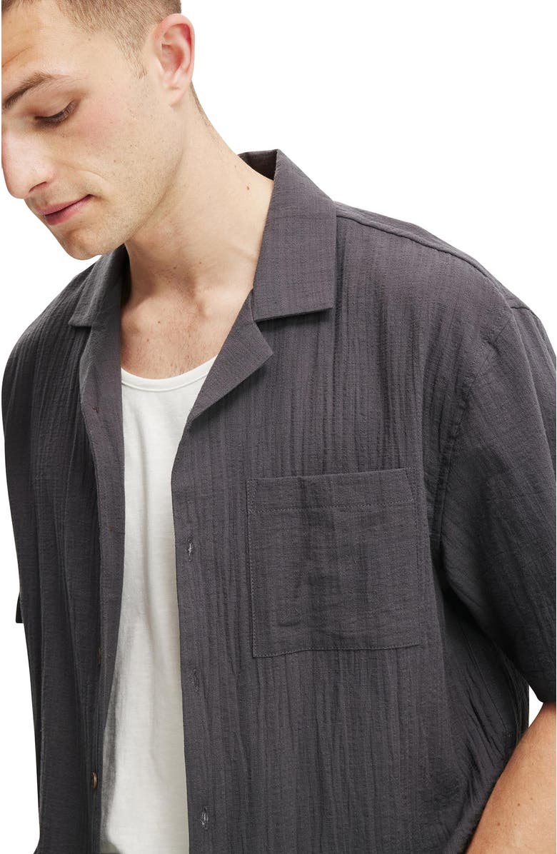 Cotton On Men's Riviera Box Fit Short Sleeve Shirt, Alternate, color,