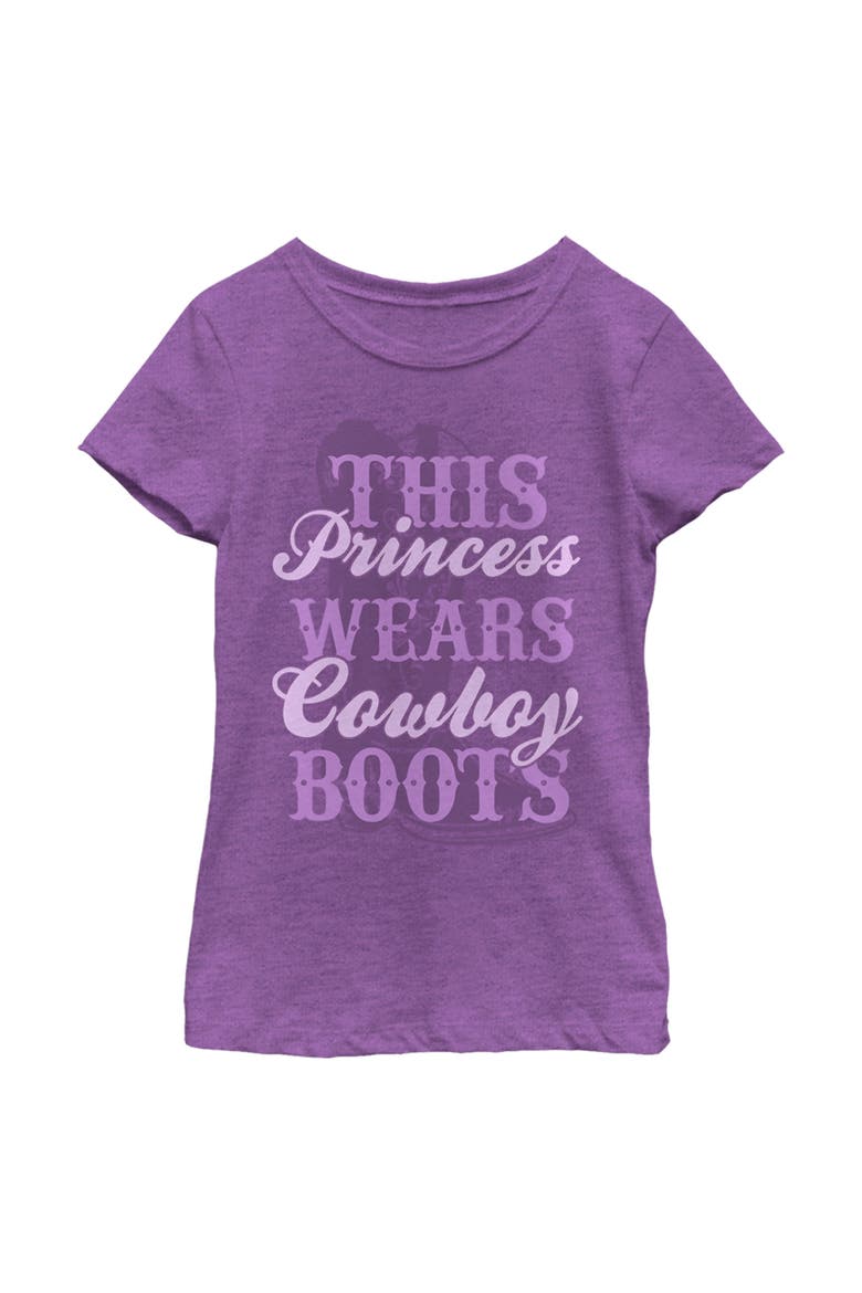 Girl's Lost Gods This Princess Wears Cowboy Boots Graphic Tee, Main, color, Purple Berry