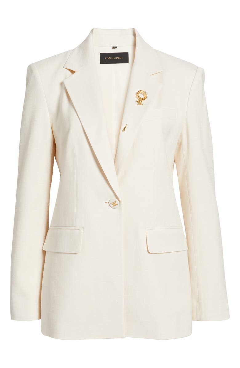 KOBI HALPERIN Twill Blazer with Pin, Alternate, color, 