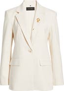 KOBI HALPERIN Twill Blazer with Pin