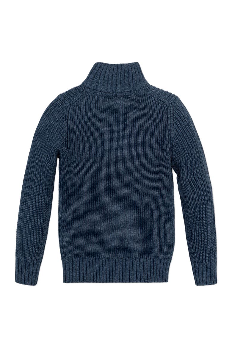 Boys' Organic Half Zip Sweater, Kids, Alternate, color, Navy Marl