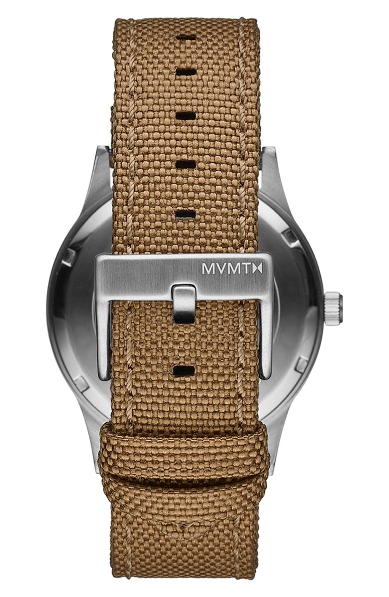 MVMT WATCHES Field Canvas Strap Watch, 41mm, Alternate, color,