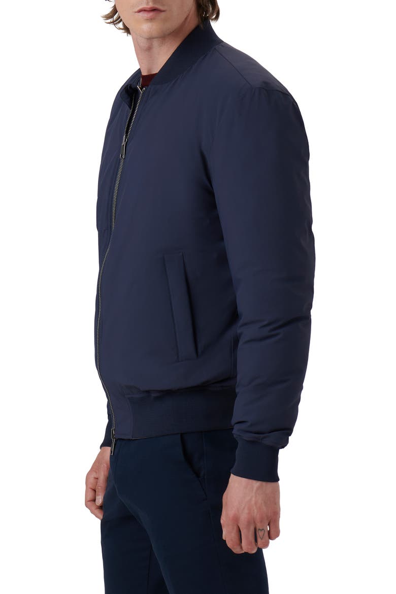 Water Resistant Reversible Bomber Jacket, Alternate, color, NAVY