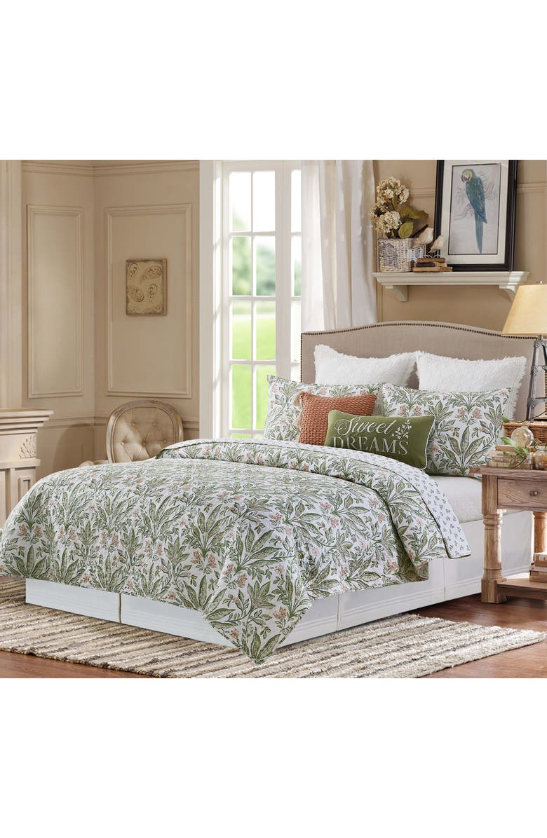 C&F Home Lana Palms Quilt Bedding Collection, Main, color, Green