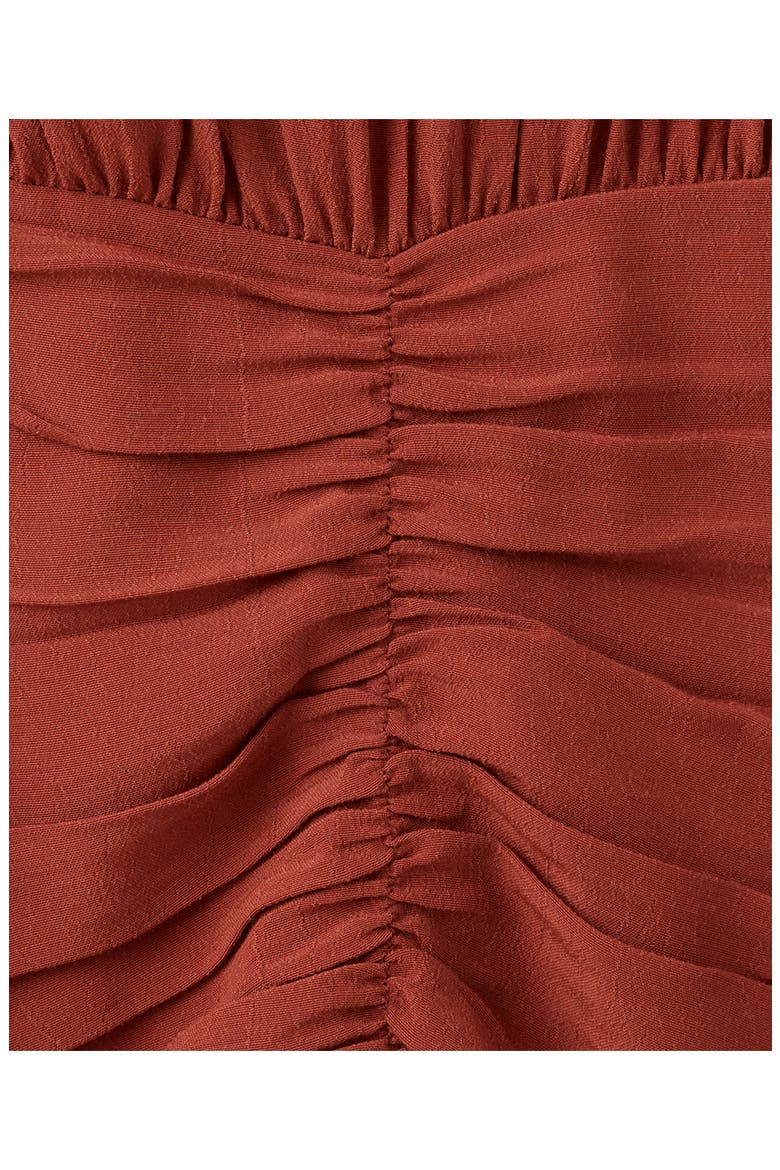 Draped Panel Chiffon Dress, Alternate, color, BURNT ORANGE
