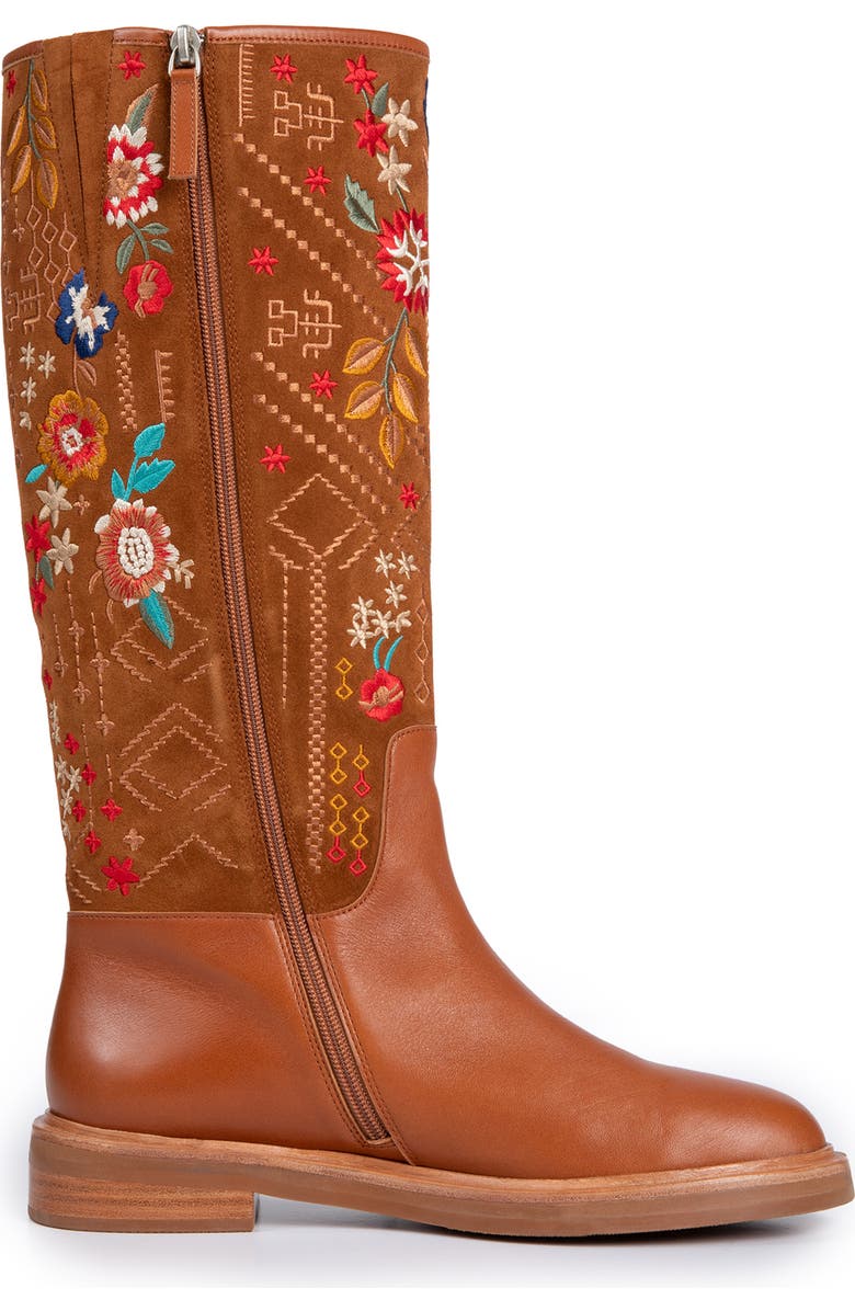 Johnny Was Olivia Embroidered Knee High Boot, Alternate, color,
