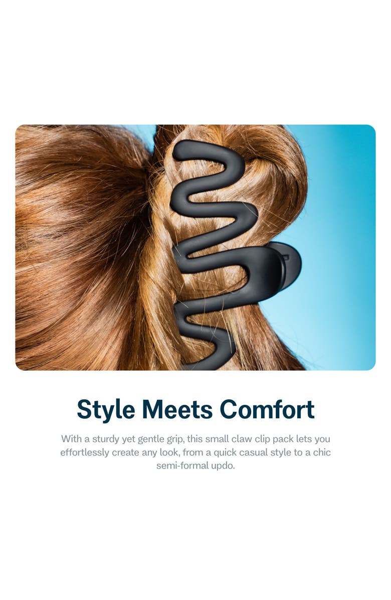 Gimme Beauty Medium Squiggle Claw Clip, Alternate, color, Black