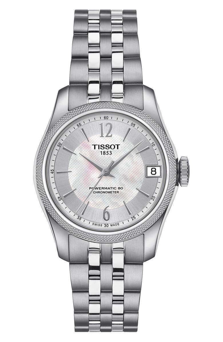Tissot 30mm Ballade Bracelet Watch, Main, color, White Mother Of Pearl