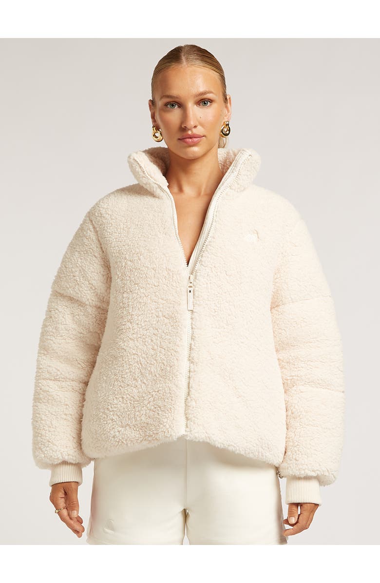 4TH ARQ Gigi High Collar Zip Fleece Jacket, Main, color, Cream