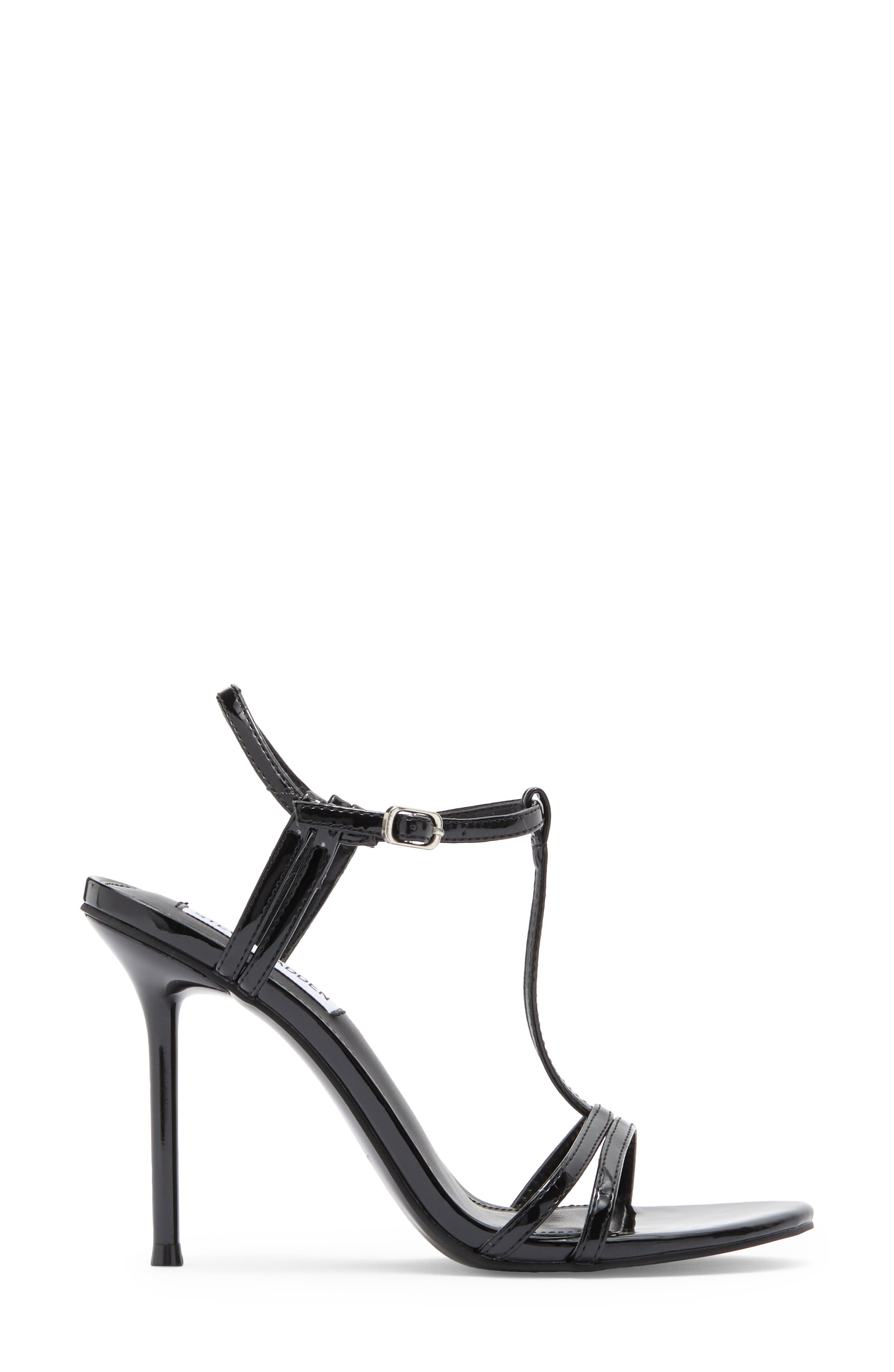 Steve Madden Deeva T-Strap Sandal, Alternate, color, Blk Patent