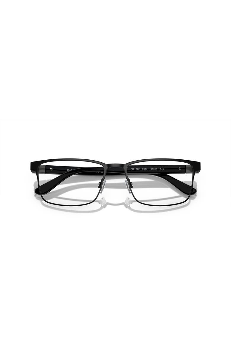 Polo Ralph Lauren 54mm Rectangle optical glasses, Alternate, color, Semi Shiny Black