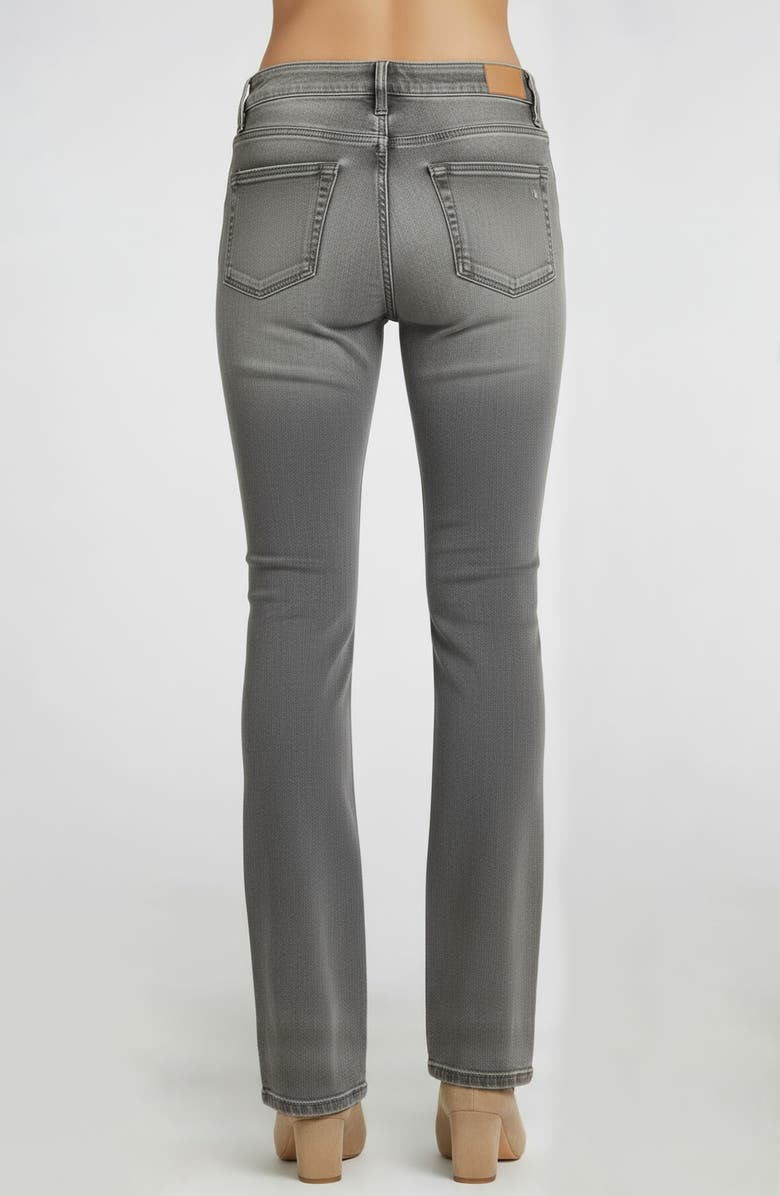 bebe Rhinestone Embellished Straight Leg Jeans, Alternate, color, Grey Wash