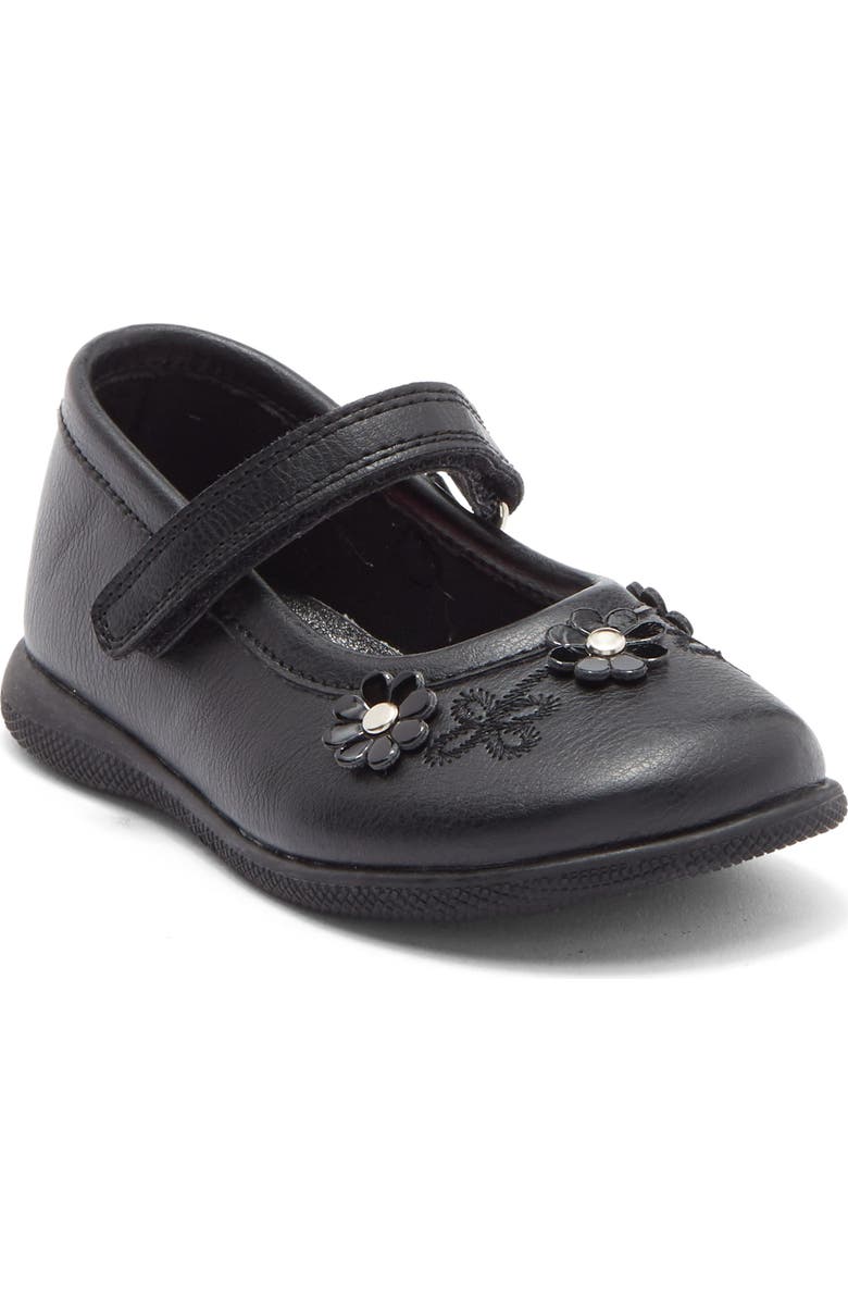 RACHEL SHOES Kids' Inessa Floral Mary Jane Flat, Main, color, Black