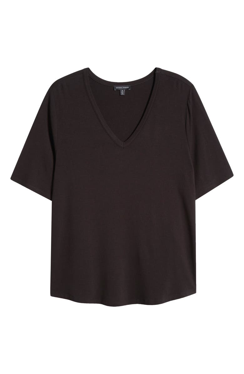 Universal Standard Lily Liquid Jersey V-Neck T-Shirt, Alternate, color, 