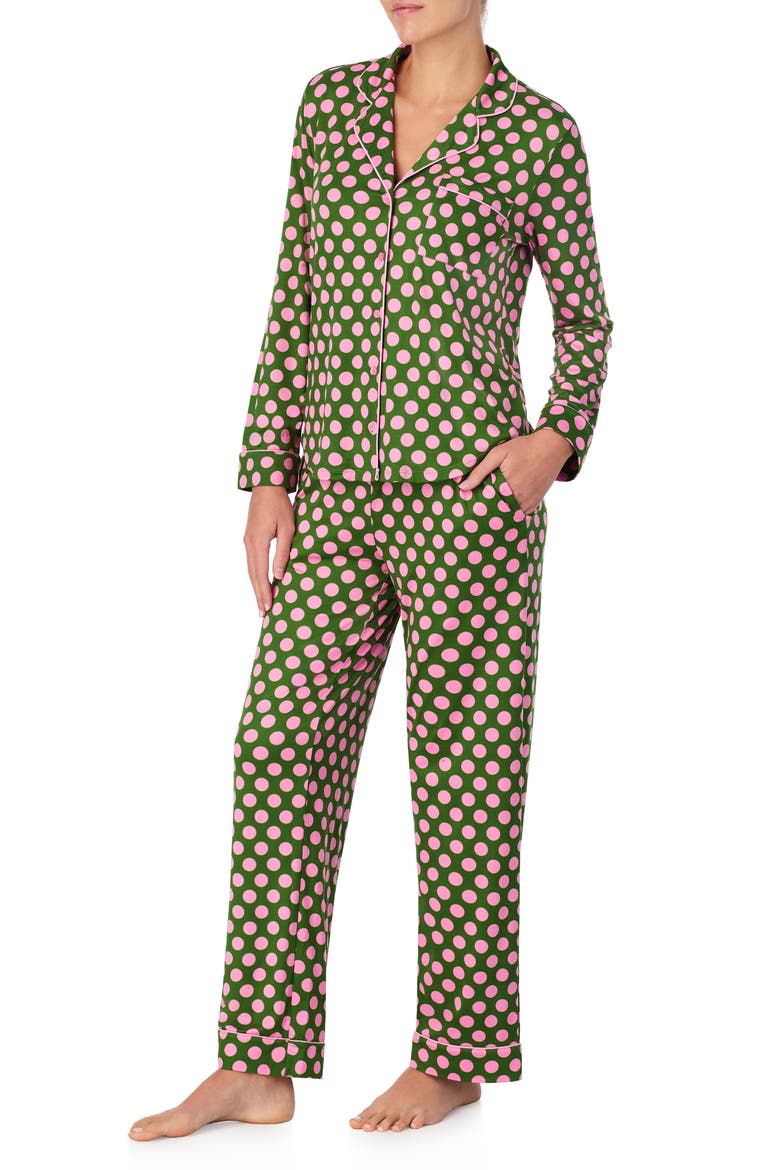 print pajamas, Alternate, color, GREEN DOT