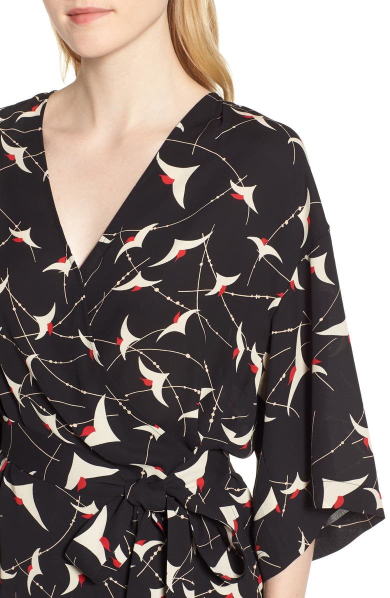 Trouvé Wrap Blouse, Alternate, color,