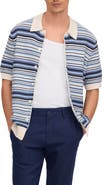 NN07 Nolan Striped Organic Cotton Polo Cardigan
