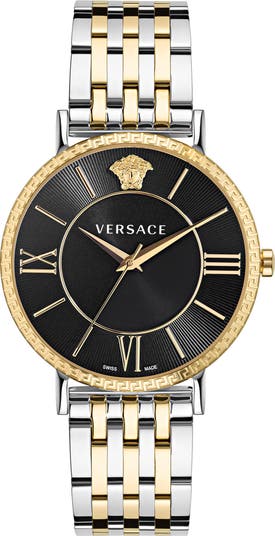 Versace V-Eternal Leather Strap Watch, 42mm | Nordstromrack