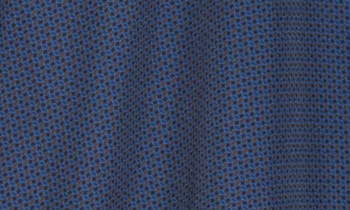Soul Of London Geometric Stretch Button-up Shirt In Blue