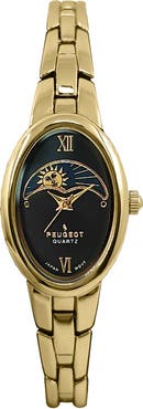 Peugeot Sun Moon Oval Link Bracelet Watch- 30x25MM