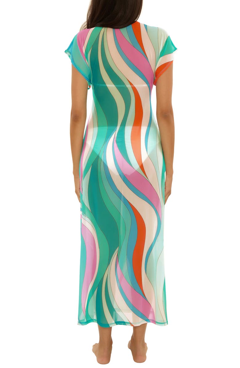 Trina Turk Apollo Mesh Cover-Up Dress, Alternate, color, Multi