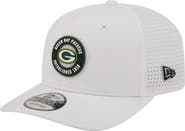 New Era Men's New Era White Green Bay Packers COOLERA 9SEVENTY Adjustable Hat