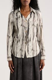 PATRIZIA LUCA Print Button-Up Shirt